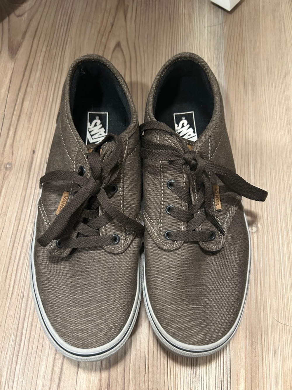 Vans Brown Canvas Low Top Sneakers - Men's Lace-Up